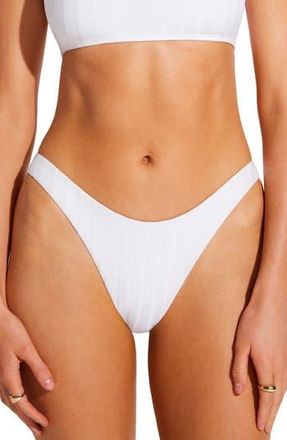 Vitamin A California High Leg Bikini Bottoms in White at Nordstrom Rack, Size Large