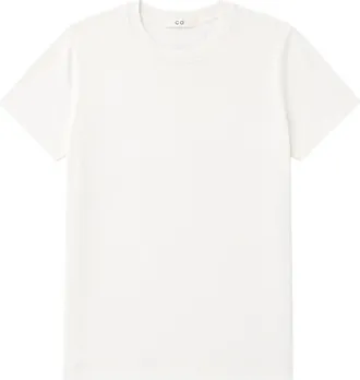 Co Minimalist White Crew Neck Cotton T-Shirt