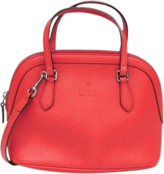 Gucci Pre-owned 341504 Handtas - Dames - Vintage Handtas - Rood - ONE Size - Leer - Vintage