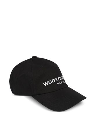 Wooyoungmi logo-embroidered baseball cap - men - Cotton - One Size - Black