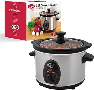 Quest 1.5 Litre Slow Cooker | TJ Hughes Silver
