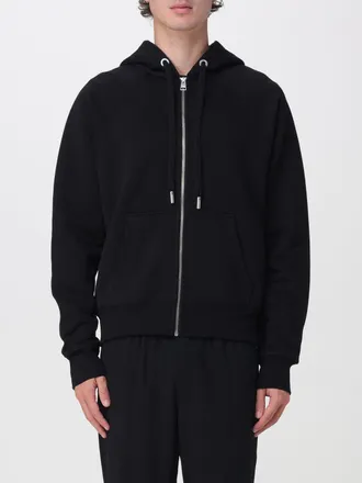 Ami Zipped Cotton Hoodie with Contrast Logo