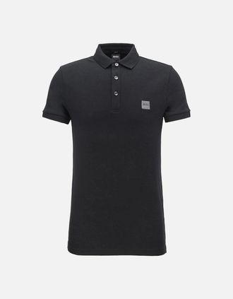 HUGO BOSS Mens Hugo Boss Mens Passenger Slim Fit Black Polo Shirt - Size: 38