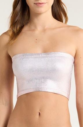 Free People Amelia Foil Bandeau Top in Ballet Combo at Nordstrom Rack, Size Large/x-Large