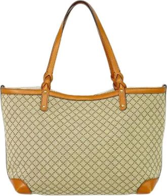 Gucci Pre-owned Tote Bags, female, Beige, Size: ONE SIZE Pre-owned Canvas Tote Bag