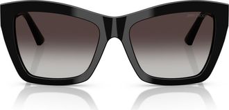Jimmy Choo London 54mm Gradient Cat Eye Sunglasses in Black /Gradient Grey at Nordstrom