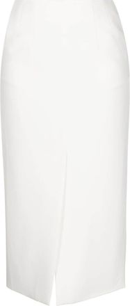Matériel pencil midi skirt - women - Polyester/Viscose/Elastane - S - White