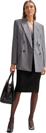 HUGO BOSS Vukeva midirok voor dames (Zwart)
