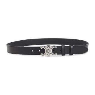 Celine Celine - Large Helium Riem - Dames - Accessoires - Zwart - Maat: 85 CM Leer