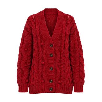 Dolce & Gabbana C&aacute;rdigan Abierto de Manga Larga - Knitwear - Mujer - Rojo - L