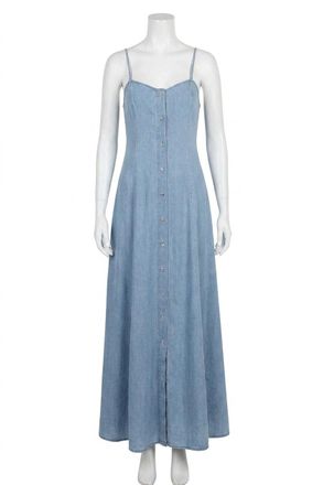 Z Supply Angel Eyes Twill Midi Dress In Lake Blue
