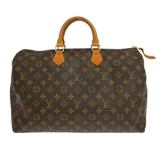 Louis Vuitton Speedy Handbag Monogram Canvas Brown Canvas Handbag (Pre-Owned)
