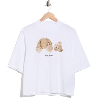 Palm Angels Teddy Bear Graphic T-Shirt in White at Nordstrom Rack, Size X-Small