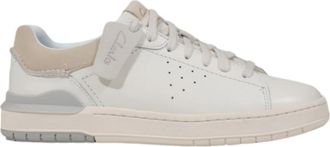 Clarks Leren Sneakers met Veters - Heren - Sneakers - Wit - 41 EU - Leer - Schoenen