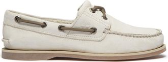 Timberland Mens Classic Boat Shoe - Off-White Leather - Size UK 11