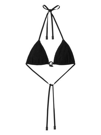 Burberry triangle bikini top - women - Spandex/Elastane/Polyamide - S - Black