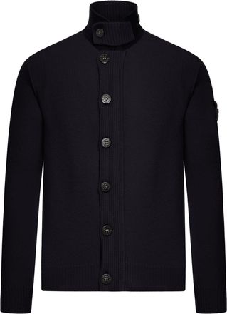 Stone Island REGULAR FIT SWEATER WITH ZIP AND BUTTON FASTENING - Stone Island - Man