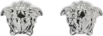 Versace Medusa Earrings in Palladium