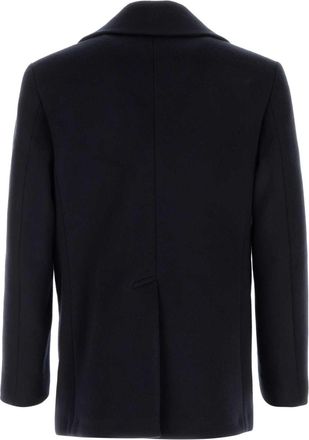 Givenchy Mens Midnight Blue Wool Coat Darkblue Navy