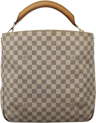 Louis Vuitton Tweedehands Canvas Louis Vuitton tassen - Dames - Vintage Handtas - Wit - ONE Size - Vintage