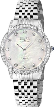 Gevril Group Airolo Diamond Mother of Pearl Dial Ladies Watch 23241B