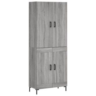 Berkfield Home Highboard Grey Sonoma 69.5x34x180 cm Engineered Wood