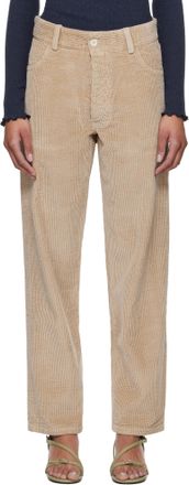 パンツ Peserico Relaxed Fit Beige Trousers With Cuffed Hem Peserico Relaxed Fit Beige Trousers With Cuffed Hem In