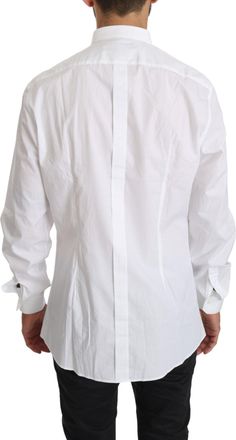 Dolce & Gabbana Mens White Cotton Long Sleeve Top Shirt
