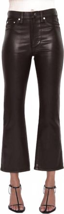 Pistola Denim Womens Lennon High Rise Crop Boot Denim In Coated Mocha