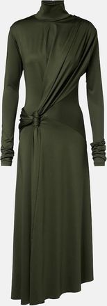 Victoria Beckham Gathered turtleneck midi dress