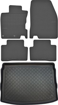 OEM Juego De Alfombrillas De Goma Para Coche Y Alfombrilla Para Maletero Para Nissan Qashqai Ii J11 Crossover (fechas: 02.2014-2021)