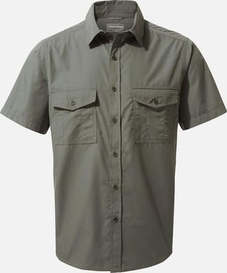 Craghoppers Mens Craghoppers Mens Kiwi Short-Sleeved Shirt - Grey - Size: 40/Regular