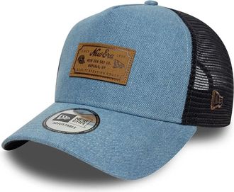 New Era Unisex Trucker Cap 9forty A-Frame Sky Blue Denim Cotton Hat