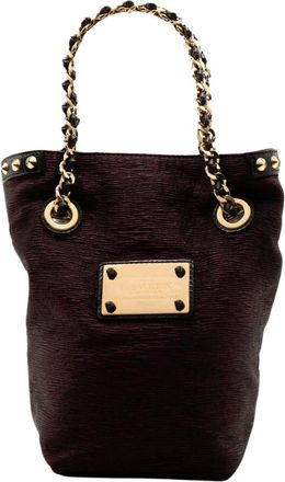 Louis Vuitton Pre-owned Bucket Bags, female, Purple, Size: ONE SIZE Pre-owned Embossed Leather Bucket Bag