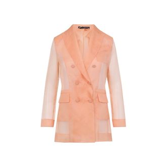 Pianoforte di Max Mara Pink Silk Esopo Organza Jacket-Donna