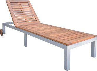 vidaXL Tumbona De Madera Maciza De Acacia Vidaxl