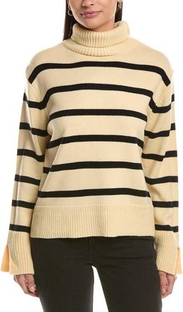 Fate Fate Stripe Pattern Turtleneck Sweater