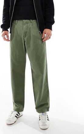 Levi's XX - Chino ampi e dritti verde medio con pieghe