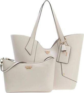 Guess Darcy Logo Shopper - Dames - Shoppers - Beige - ONE Size - Tassen