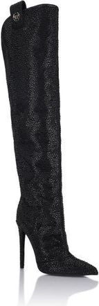 Philipp Plein High-Heel High Boots Mixed Strass Hexagon Women in Black at Nordstrom, Size 37