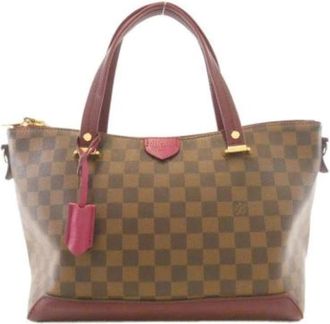 Louis Vuitton Pre-owned Vintage Canvas Handbag - Dames - Vintage Handtas - Bruin - ONE Size - Leer - Vintage