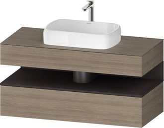 Duravit Duravit - Qatego Consola Mueble Bajo Lavabo, 1 Extra&iacute;ble, 1 Caj&oacute;n