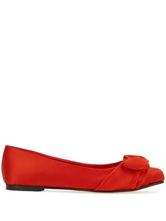 Ferragamo Vara ballerinas met strikdetail - Rood