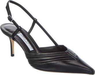 Jimmy Choo London Afia 65 Leather Slingback Pump