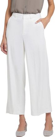 NYDJ Morgan White Linen-Blend Trouser Jean