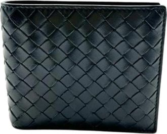 Bottega Veneta Pre-owned Vintage Portemonnee (bi-fold) - Heren - Vintage Accessoires - Blauw - ONE Size - Leer - Vintage
