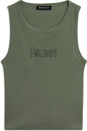 Freddy Canotta Cropped con logo FREDDY ricamato