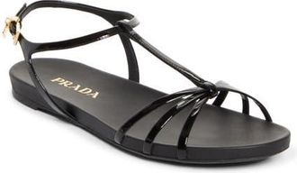 Prada Cage Strap Sandal in Black at Nordstrom, Size 10.5Us