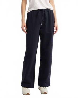 Frame Denim Womens Straight Leg Sweatpants In Dark Navy