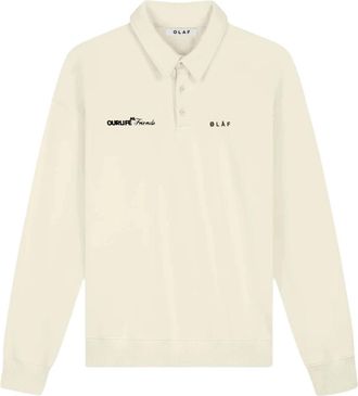 Olaf Hussein Script Friends Oversized Polo - Heren - Polos - Beige - S - Katoen - Tops